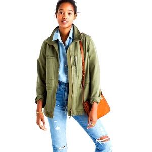 Madewell Fleet Utility Jacket, Olive/Army Green, Cotton (SIZE M)